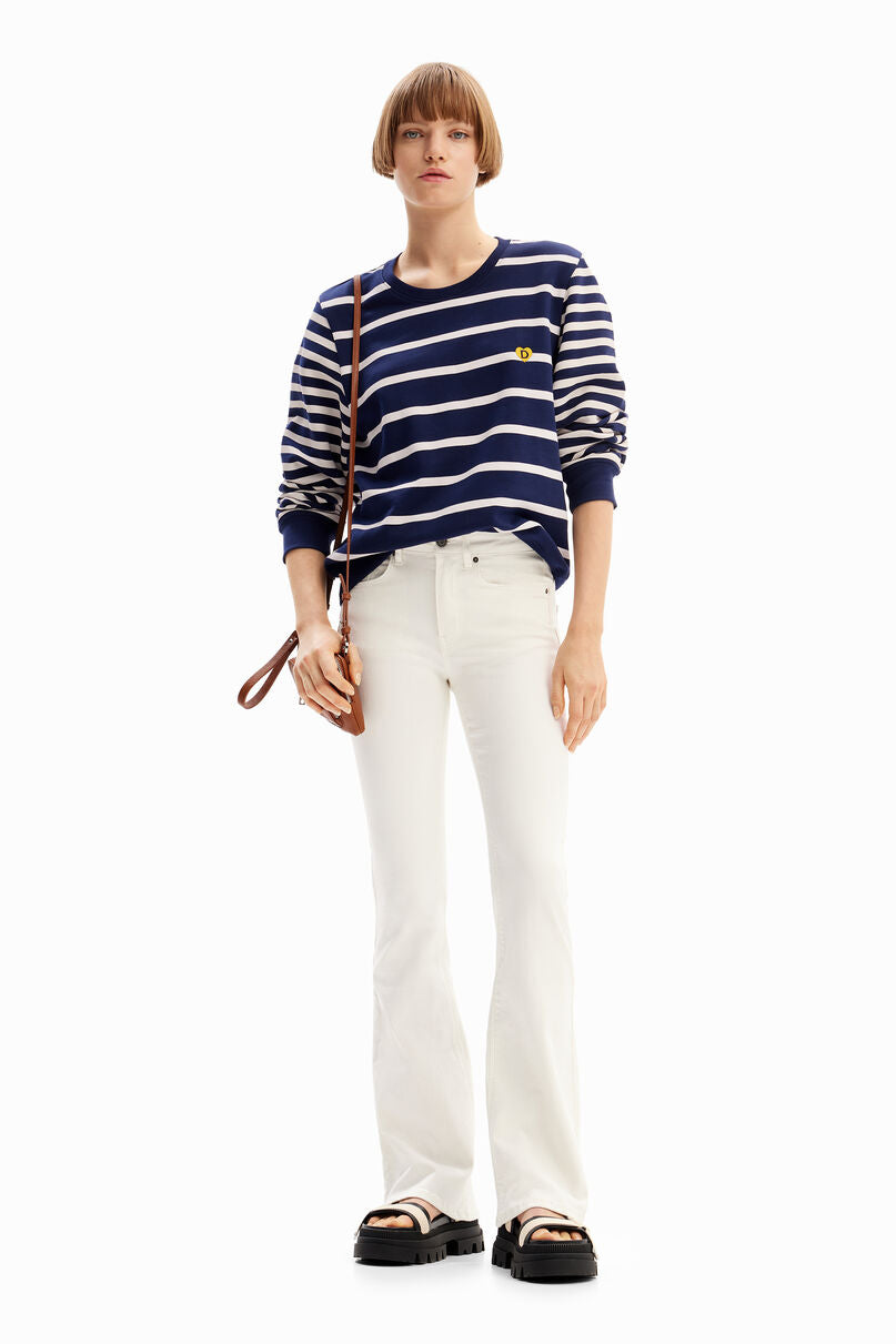 Striped imagotype sweatshirt