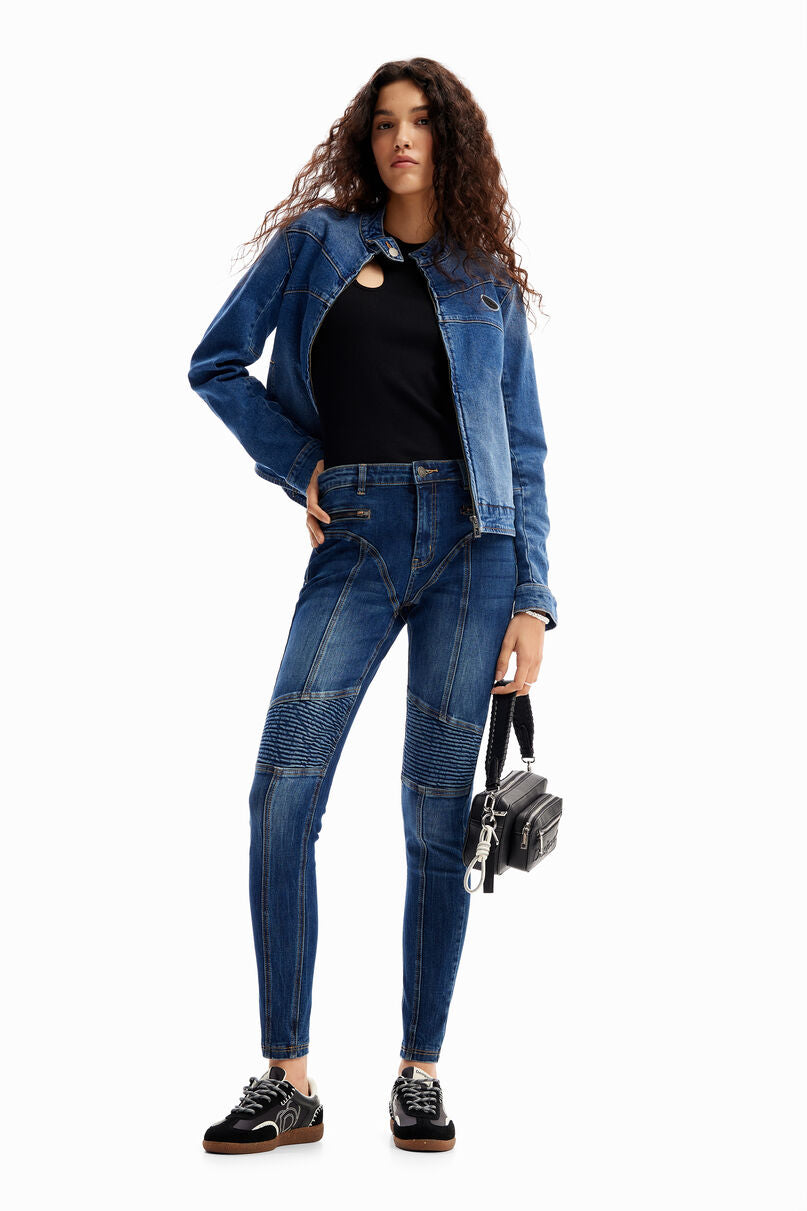 Slim biker jeans