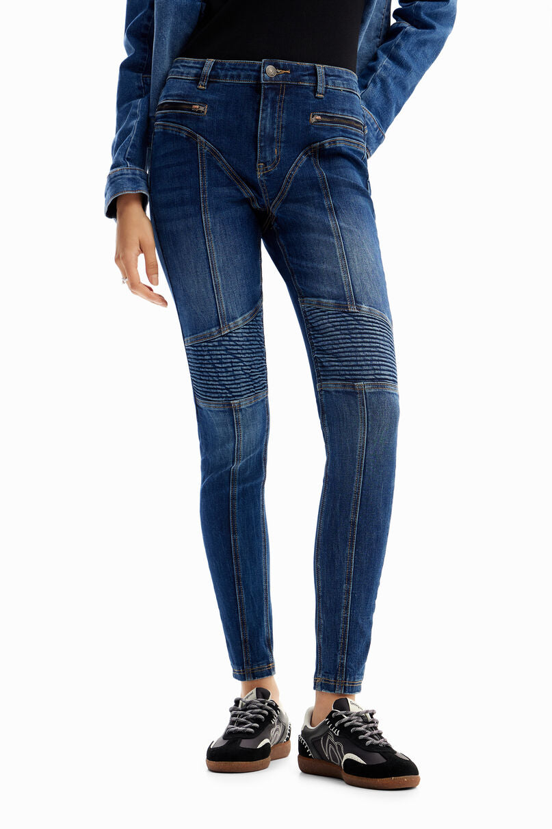 Slim biker jeans