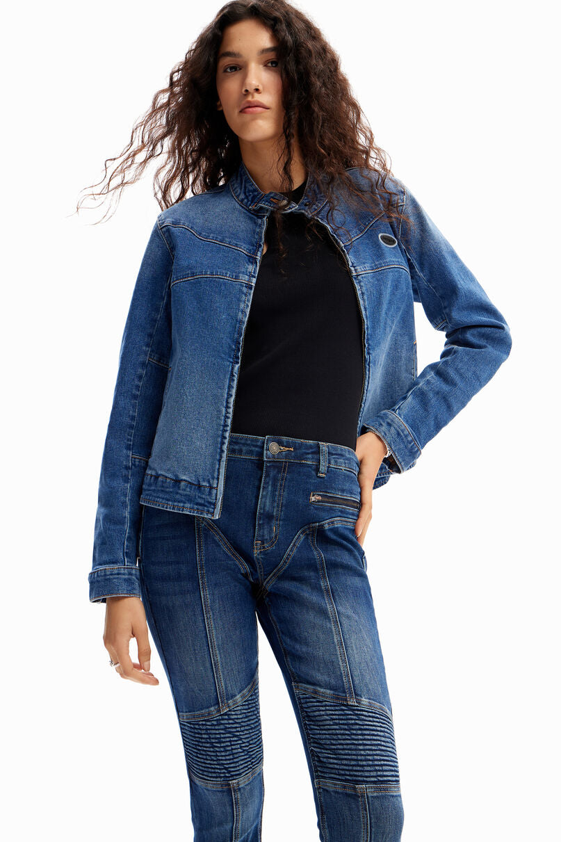 Slim biker jeans