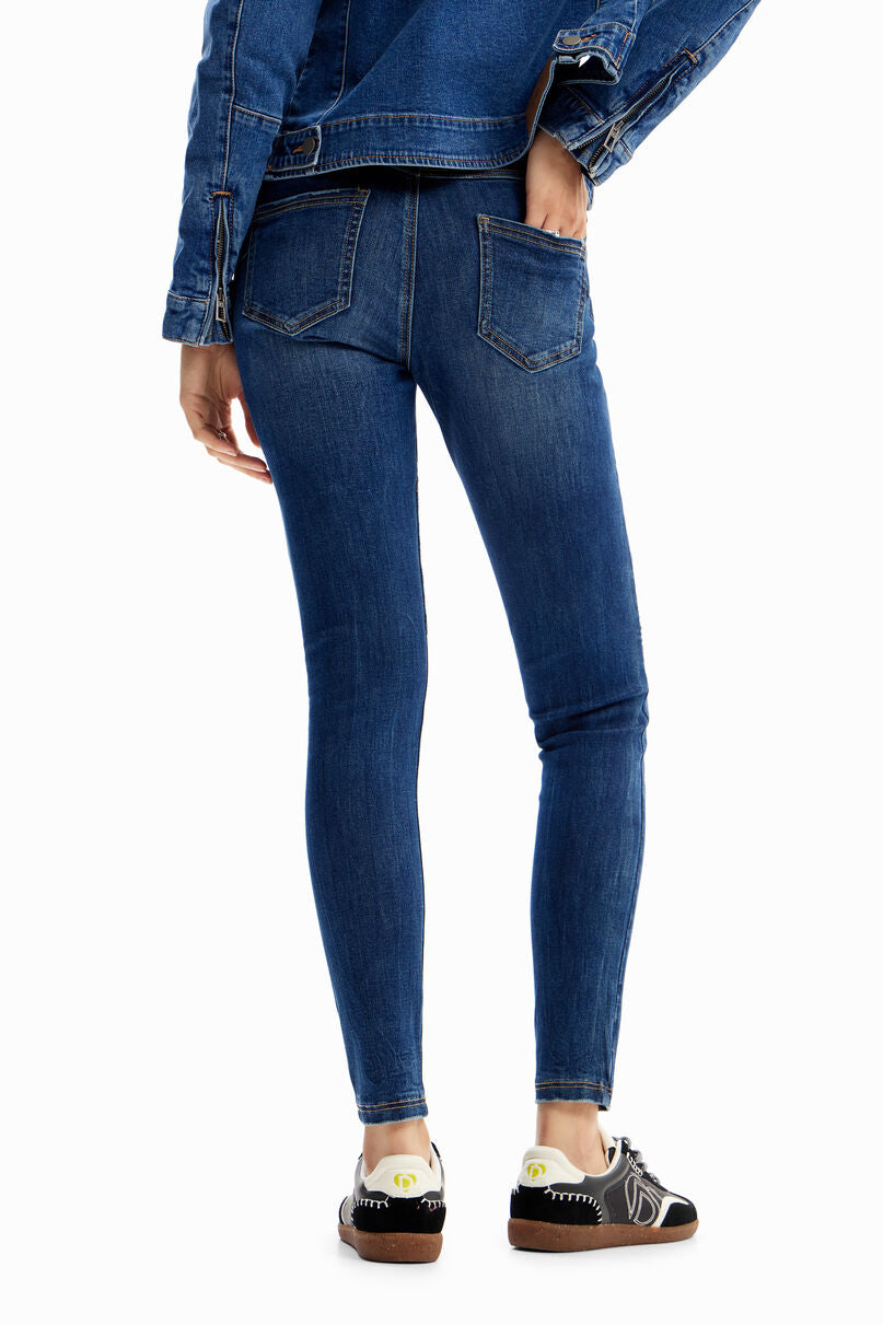 Slim biker jeans