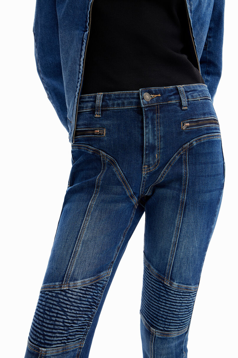 Slim biker jeans