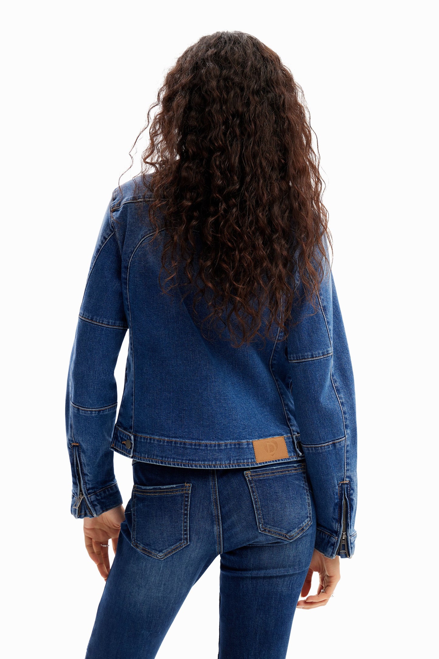 Denim biker jacket