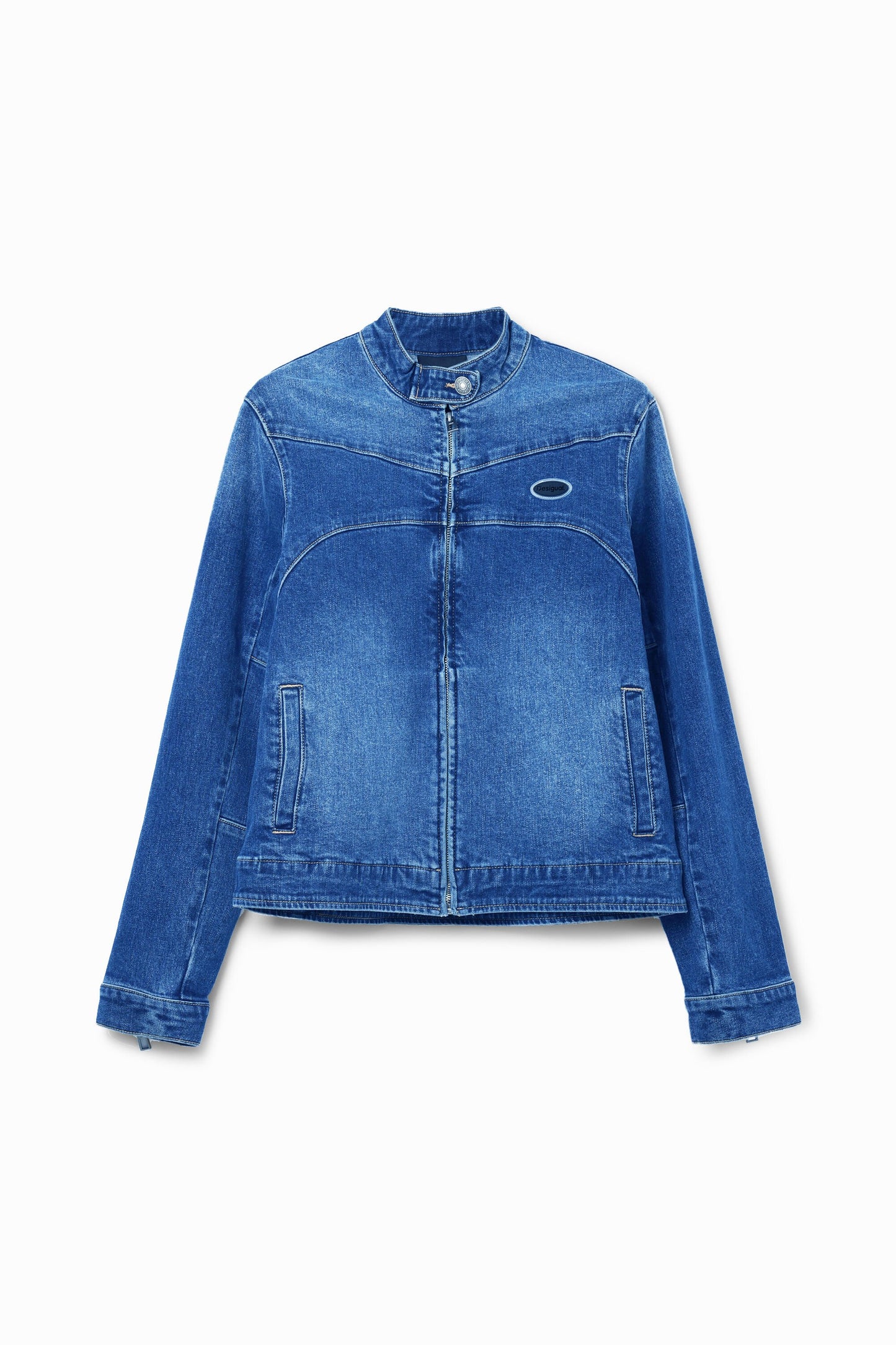 Denim biker jacket