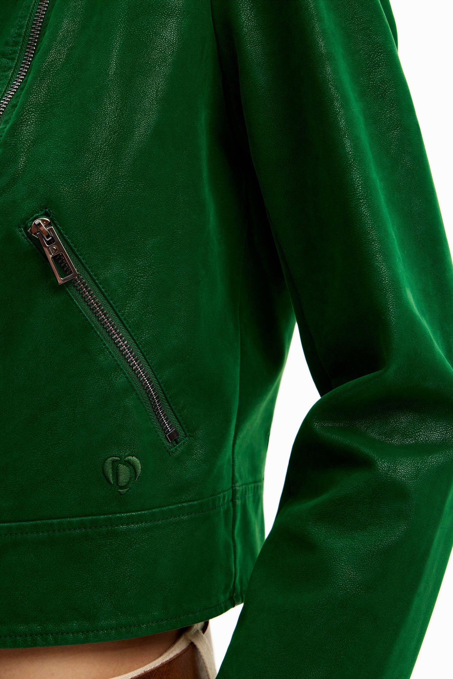Textured biker jacket