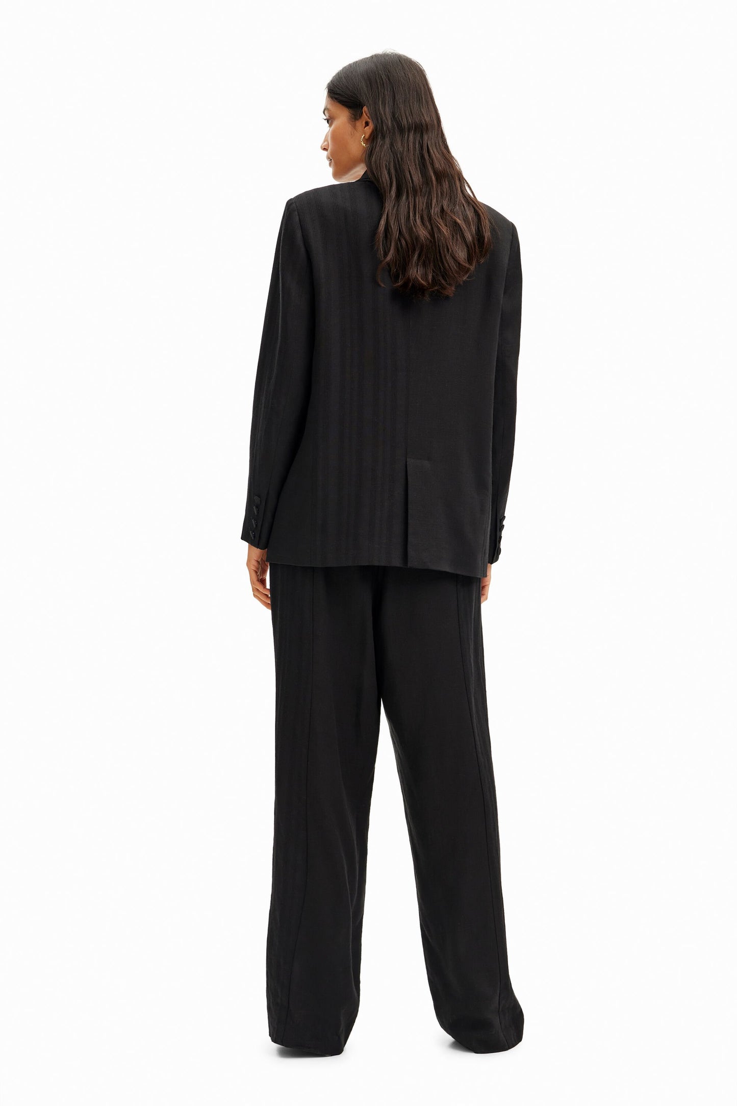 Straight textured blazer