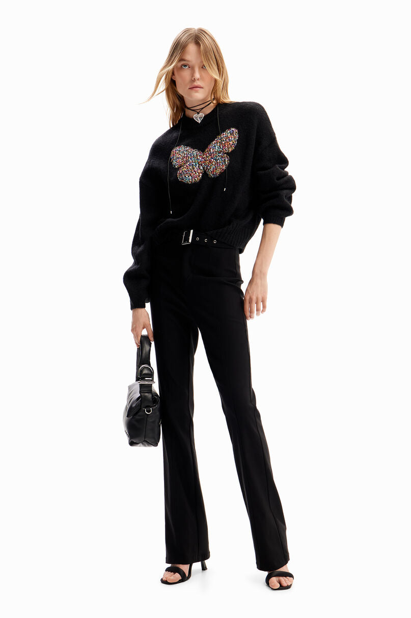 Chunky knit butterfly pullover