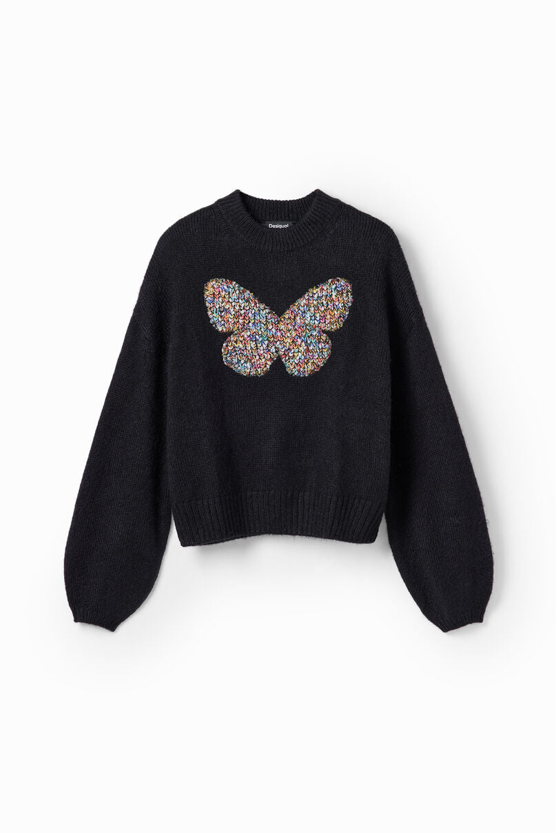 Chunky knit butterfly pullover