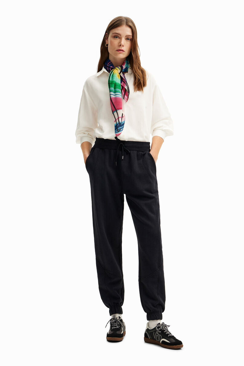 Seamed jogger trousers