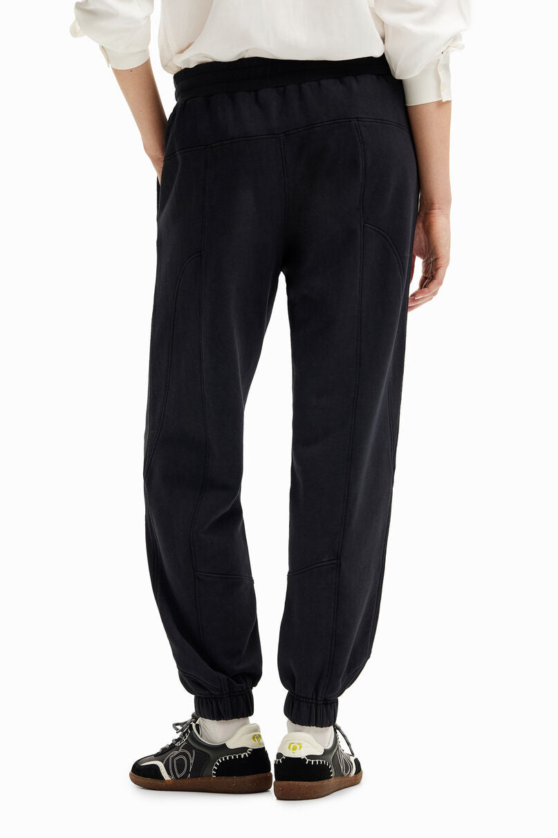 Seamed jogger trousers