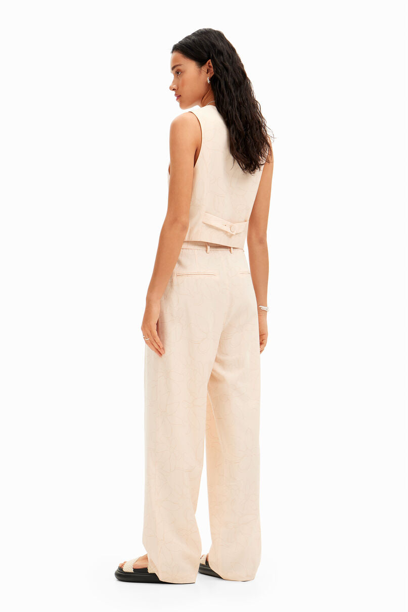 Tailored floral trousers