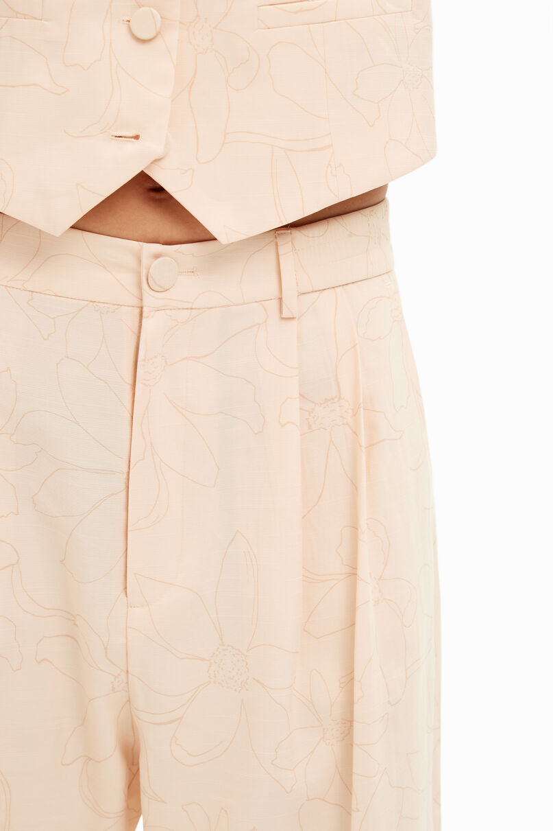 Tailored floral trousers