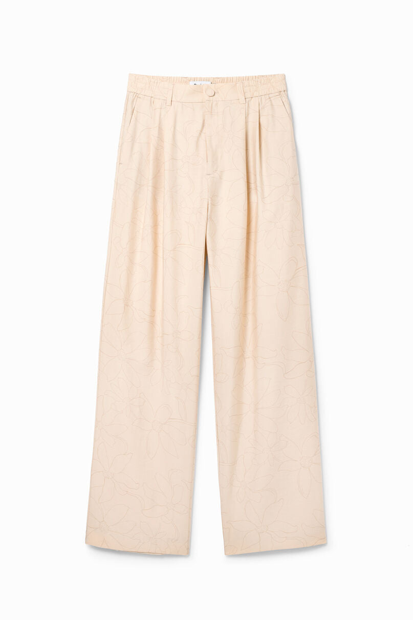 Tailored floral trousers