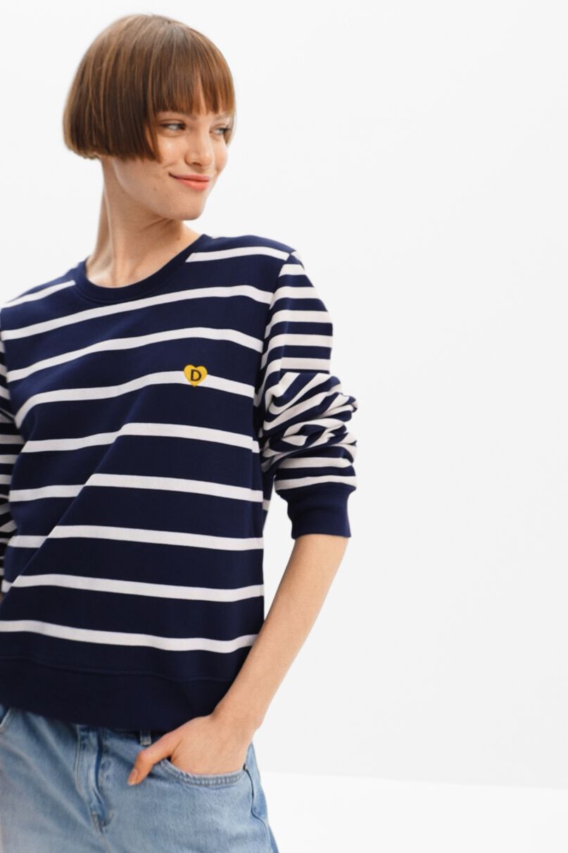 Striped imagotype sweatshirt