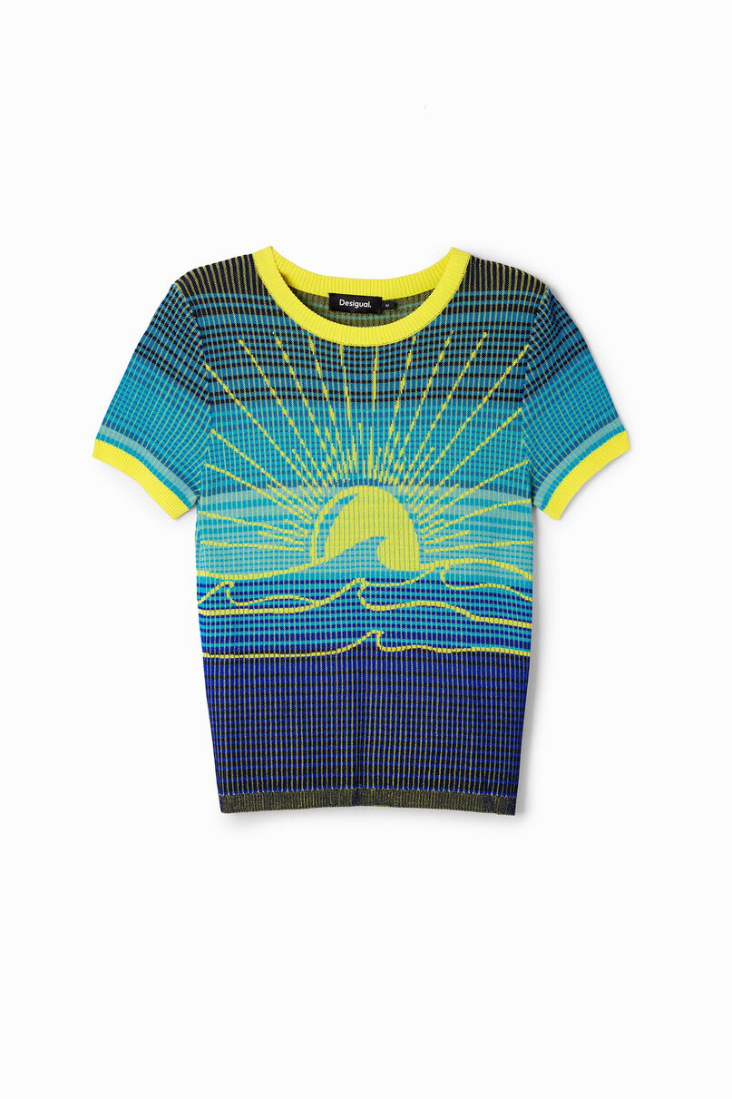 Knit wave T-shirt