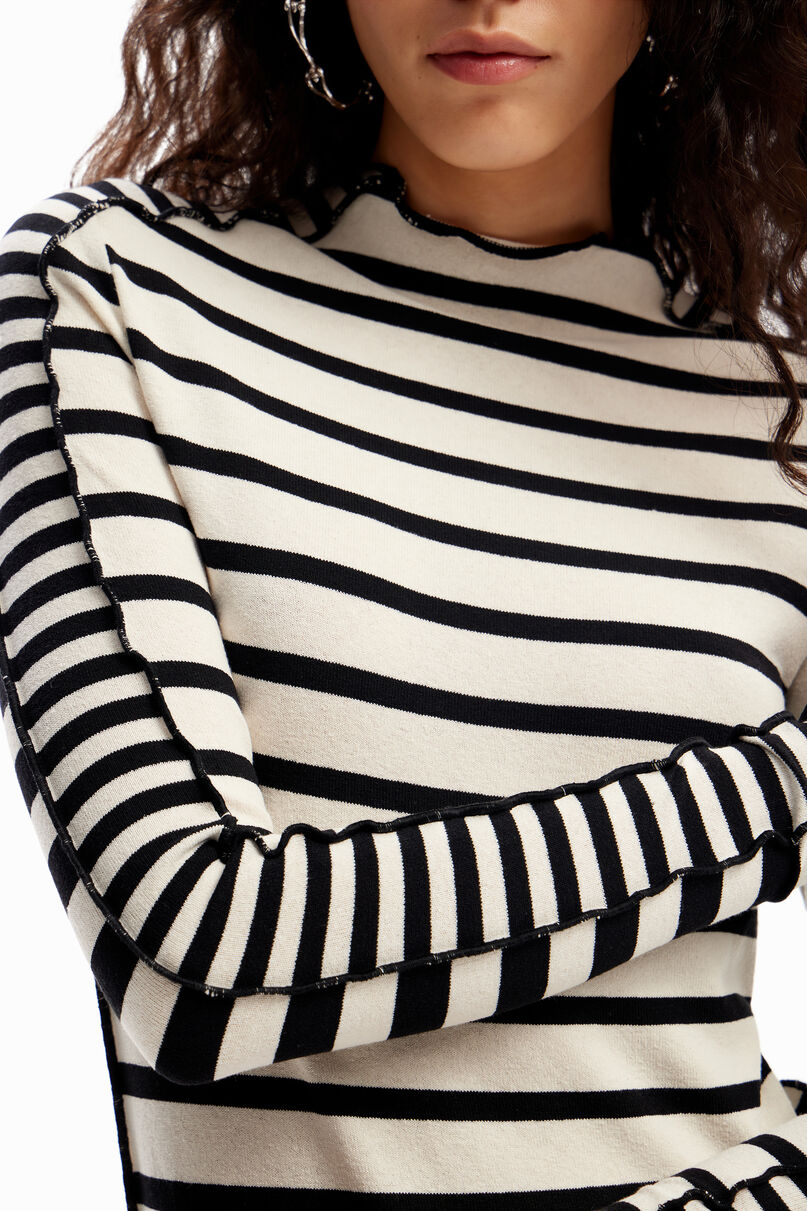 Striped patchwork T-shirt