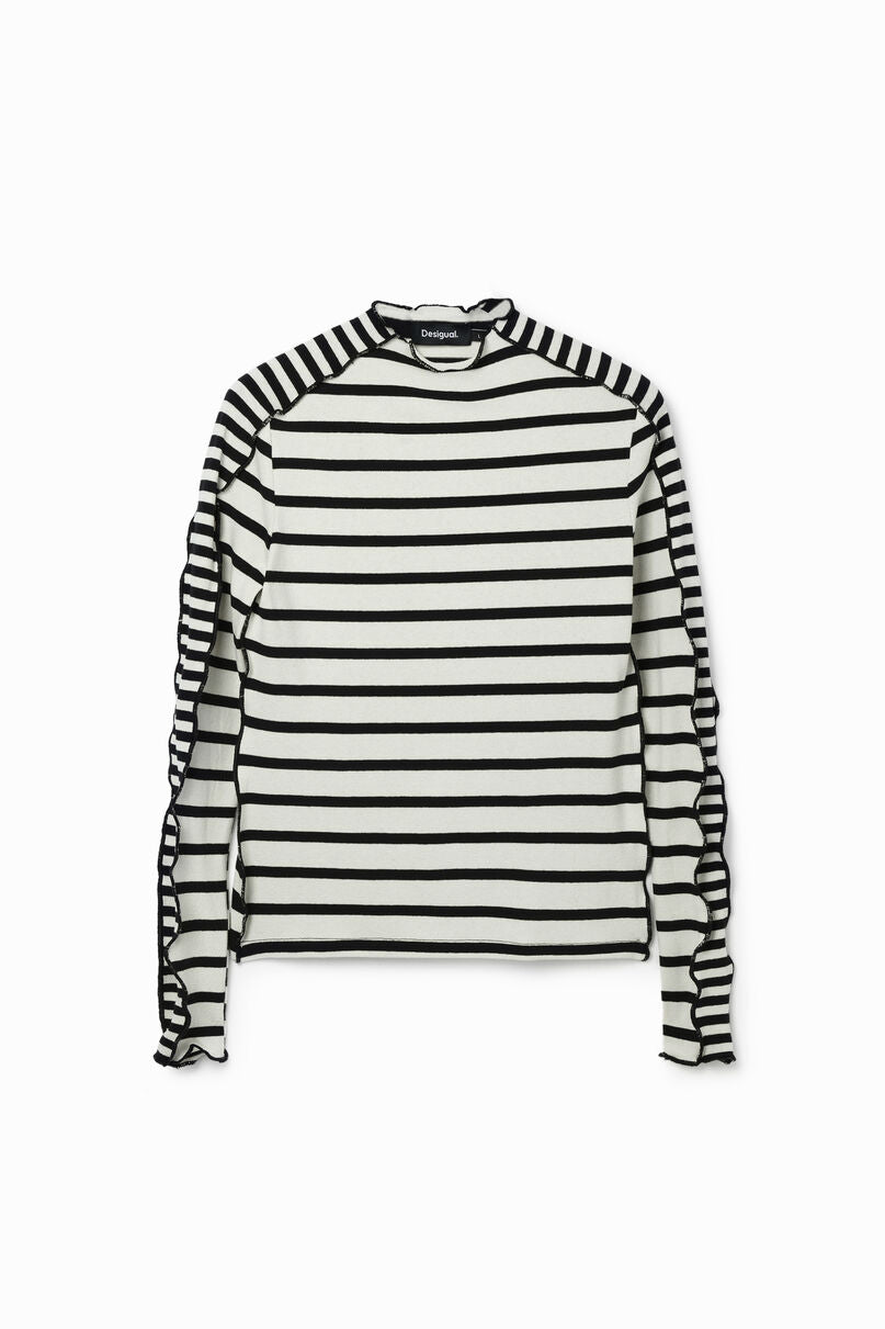 Striped patchwork T-shirt
