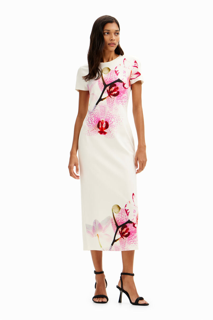 Orchid midi dress