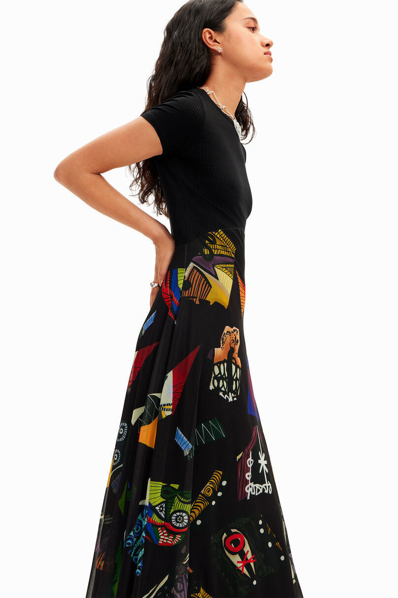 Combination midi dress