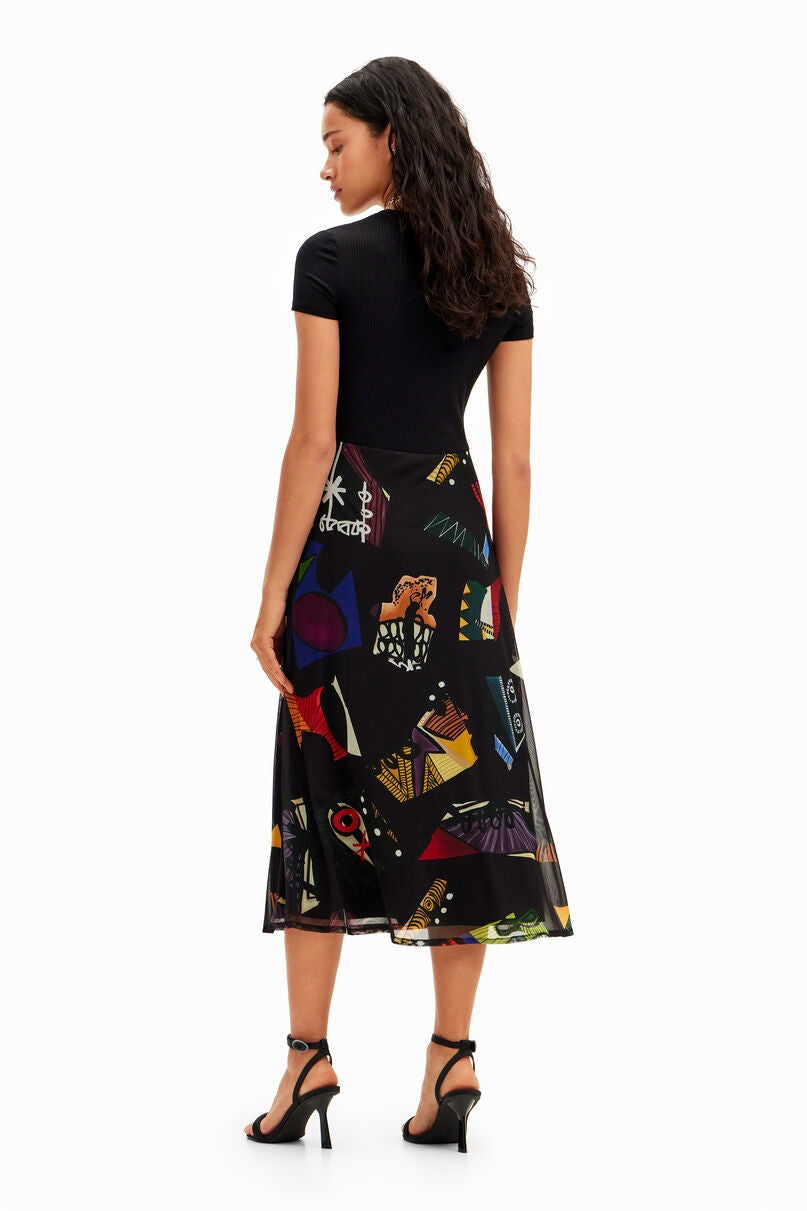 Combination midi dress