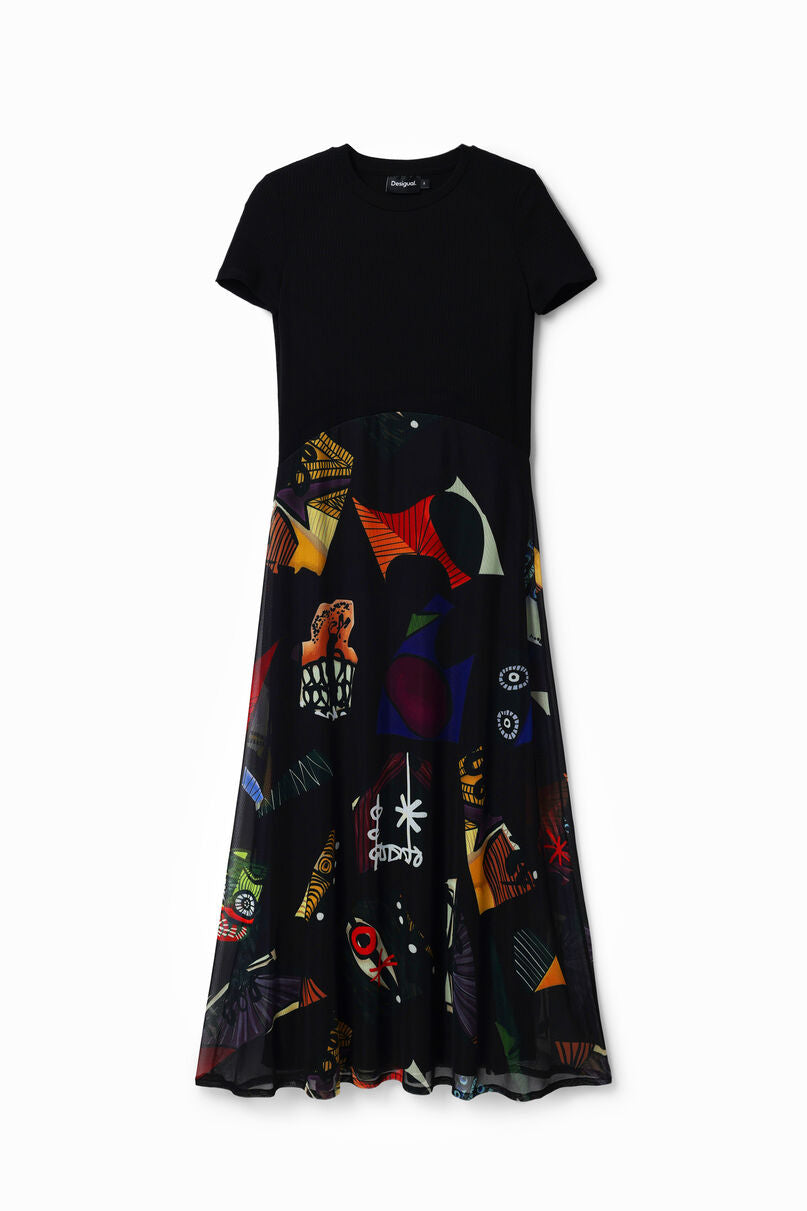 Combination midi dress