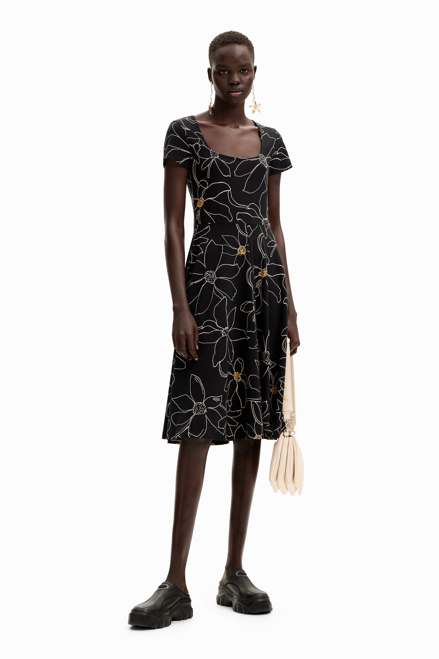 Arty floral dress