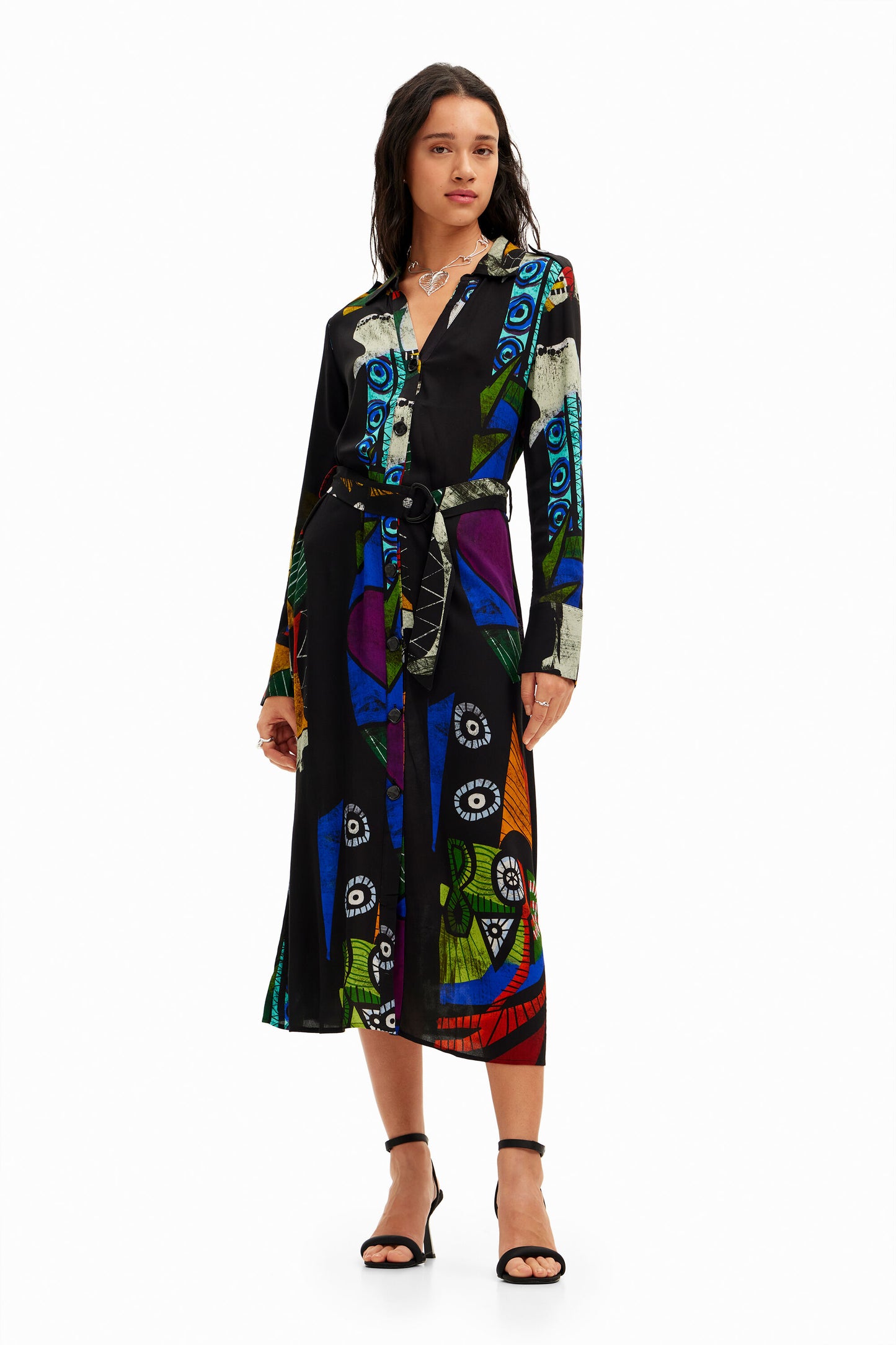 Midi shirt dress