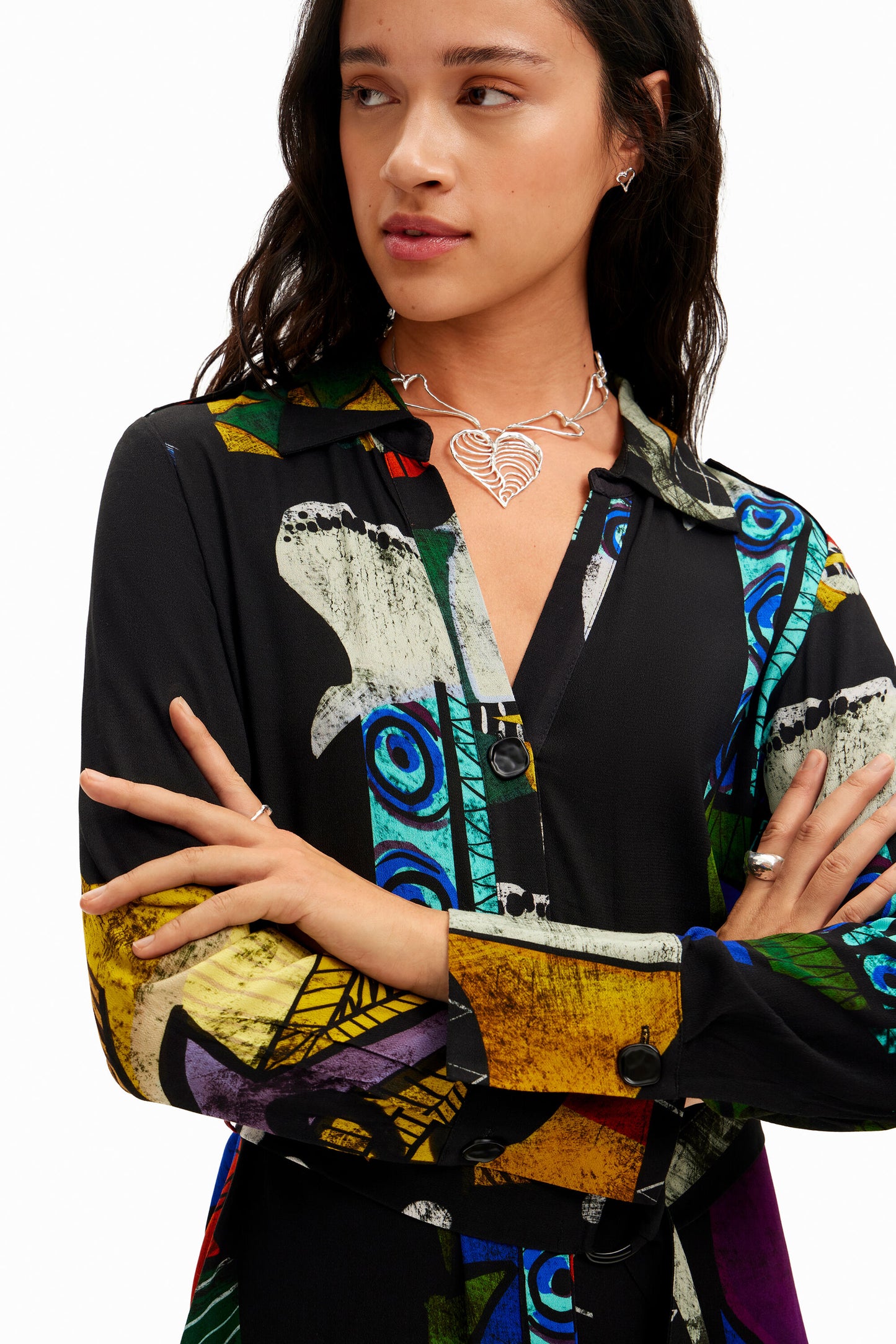 Midi shirt dress
