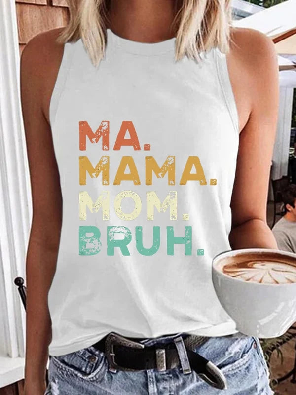 Damen Muttertag Coole Mamas Club Ma Mama Mom Bruh Print Tank Top