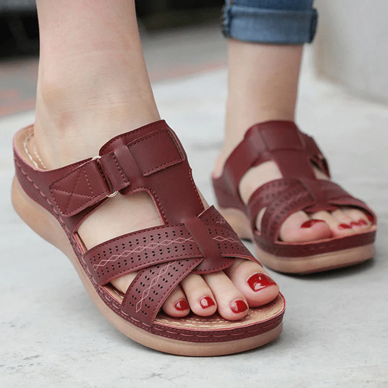 🔥Letzter Tag 60 % Rabatt🔥 – Edle, bequeme Vintage-Sandalen mit offener Zehenpartie
