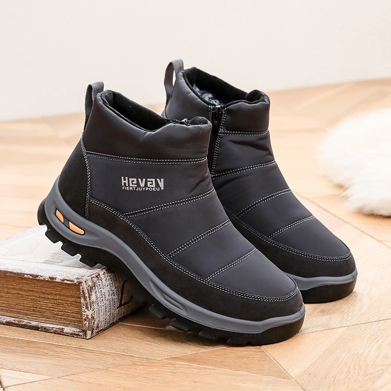 (Limited Time 49% Discount Event) Men's Orthopedic Arch Support Wide Toe Snow Boots Comfortable Waterproof Non-slip Warm Work Shoes