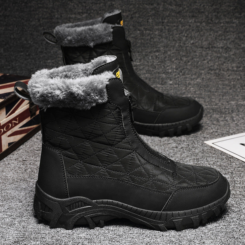 (Limited Time 70% Discount Event) Men's 2024 Winter New Wide Toe Ankle Support Orthopedic Arch Support Snow Boots Warm Waterproof Non-slip Anti-puncture Hiking Boots