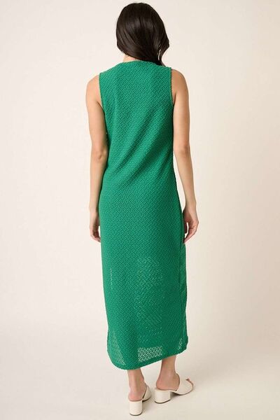Mittoshop ärmelloses Kleid mit Rundhalsausschnitt und seitlichem Schlitz