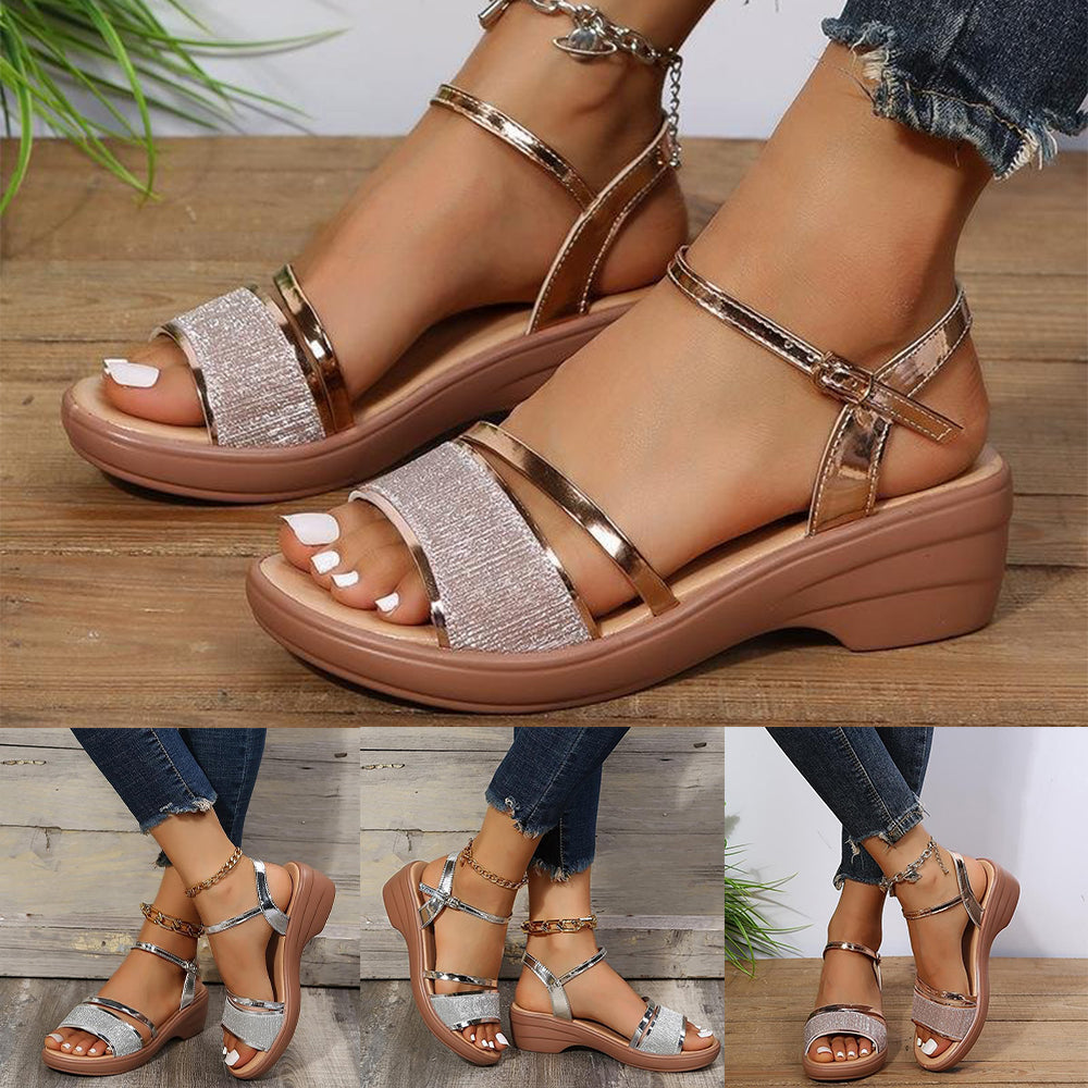 🔥LETZTER TAG 50% RABATT🔥NEUE ORTHOPÄDISCHE KEILSANDALEN FÜR DAMEN MIT OFFENER ZEHENPARTIE 2024