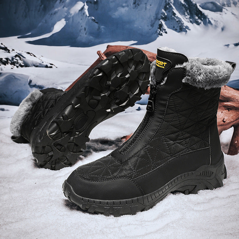 (Limited Time 70% Discount Event) Men's 2024 Winter New Wide Toe Ankle Support Orthopedic Arch Support Snow Boots Warm Waterproof Non-slip Anti-puncture Hiking Boots
