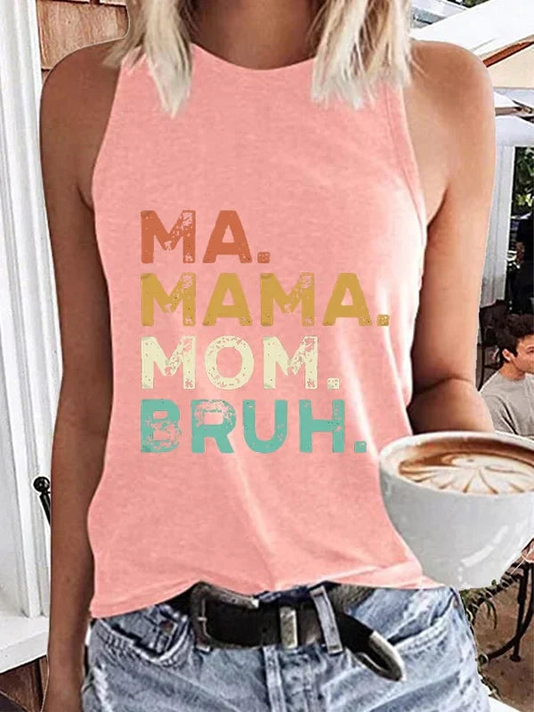 Damen Muttertag Coole Mamas Club Ma Mama Mom Bruh Print Tank Top