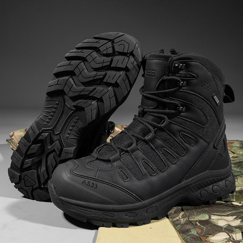 Militärische taktische Herren-Arbeitsstiefel, wasserdicht, rutschfest, pannensicher, knöchelhoch, Anti-Verstauchung