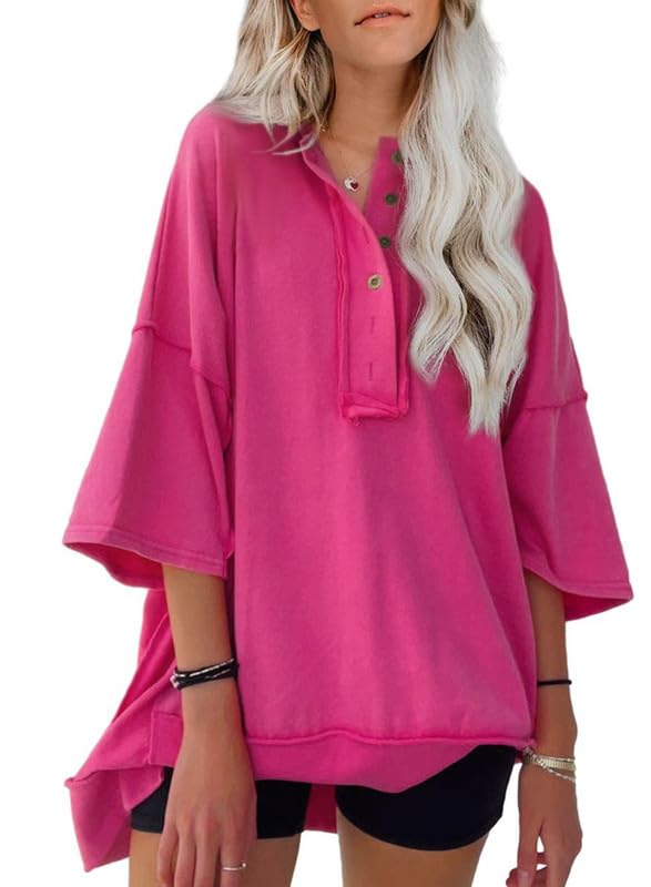 2024 Neues Damenmode Oversize T-Shirt mit unregelmäßigem Saum (2 kaufen, kostenloser Versand)