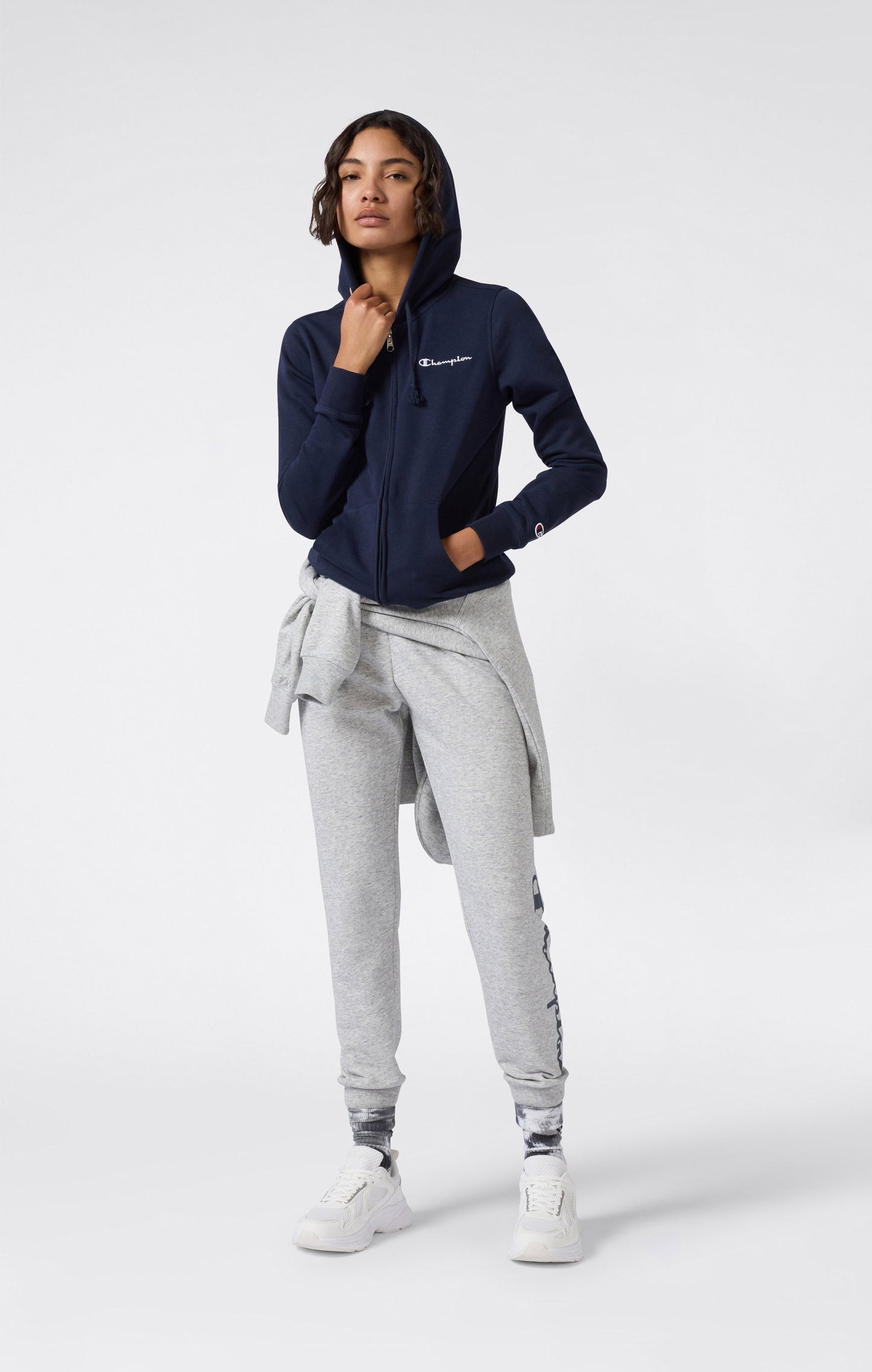 Damen-Kapuzenjacke mit Reißverschluss – Symbole