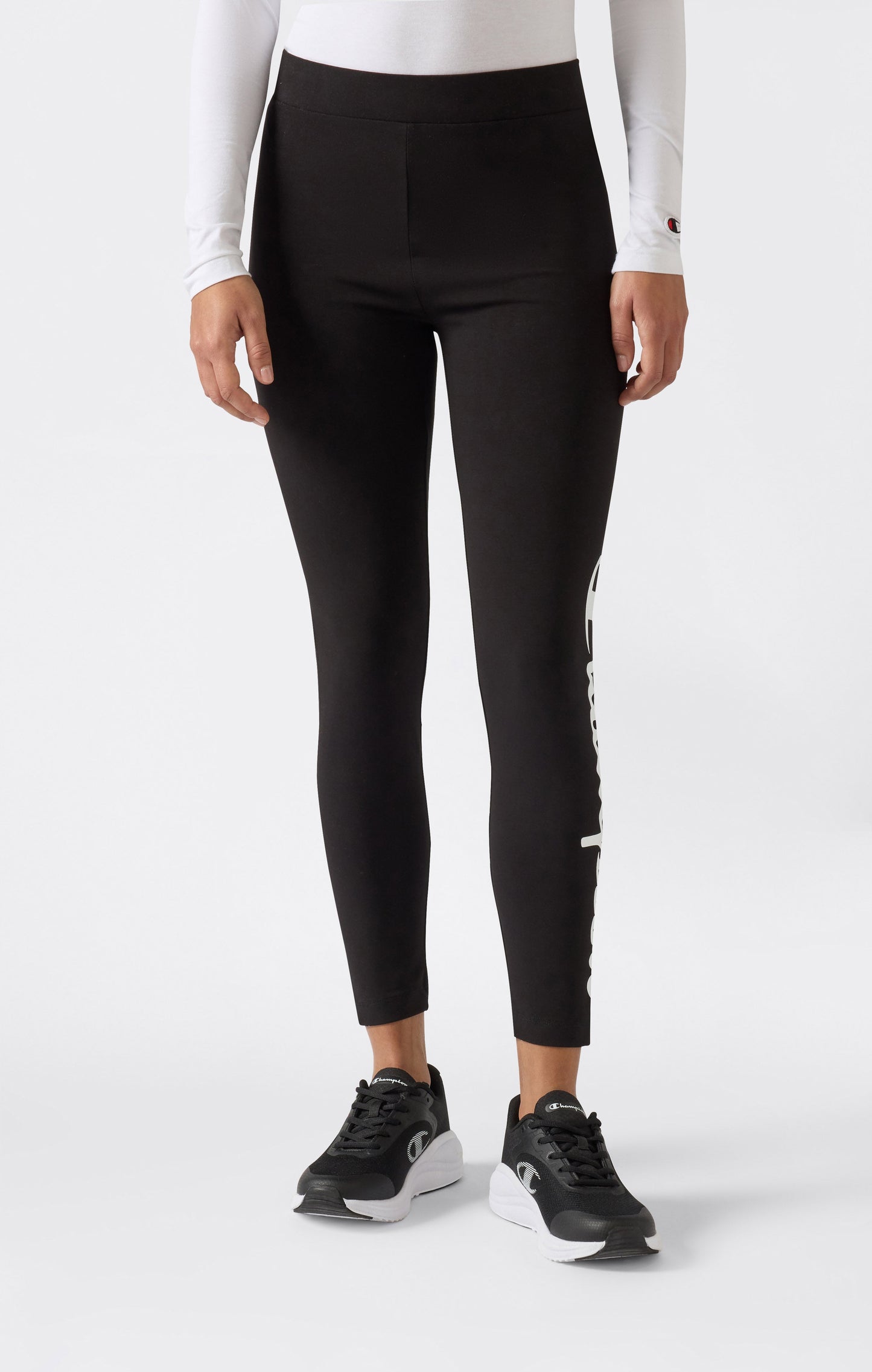 Women's Crop Leggings Script Logo