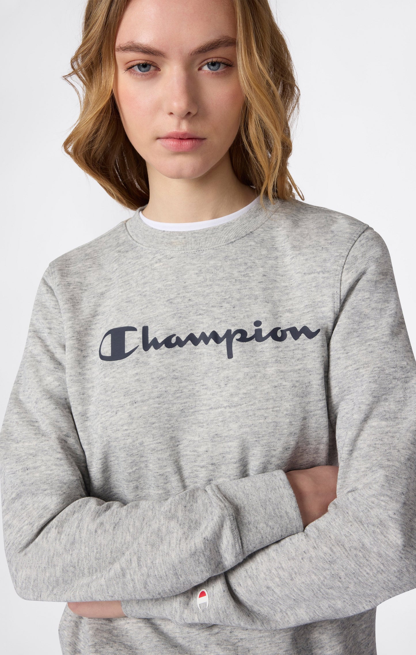 Women's Lightweight Crewneck Sweatshirt with Maxi Printed Logo