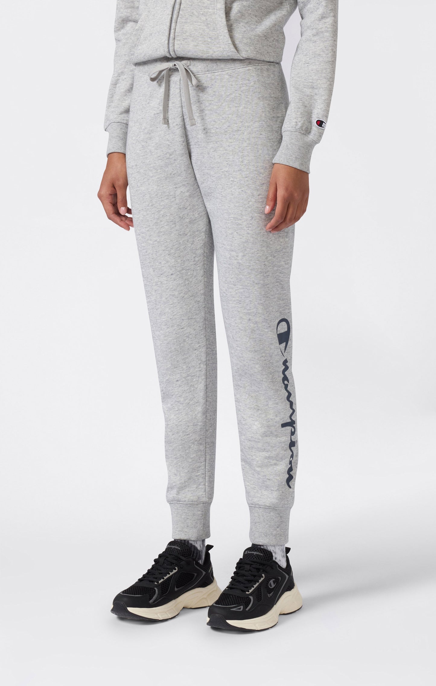 Damen-Jogginghose mit Rippbündchen und Maxi-Print-Logo, leicht