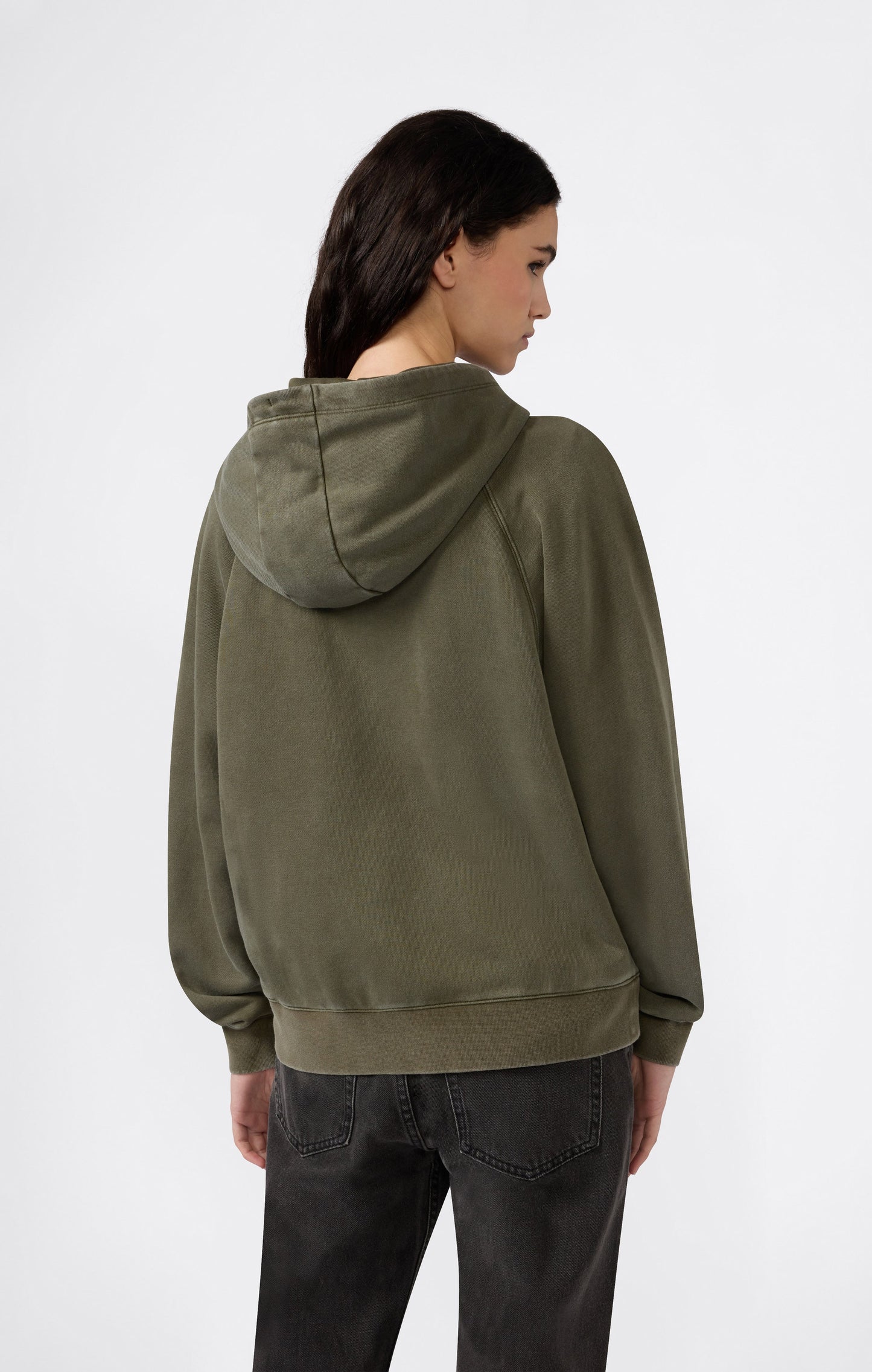 Women's Washed Effect Full Zip Hoodie Icons