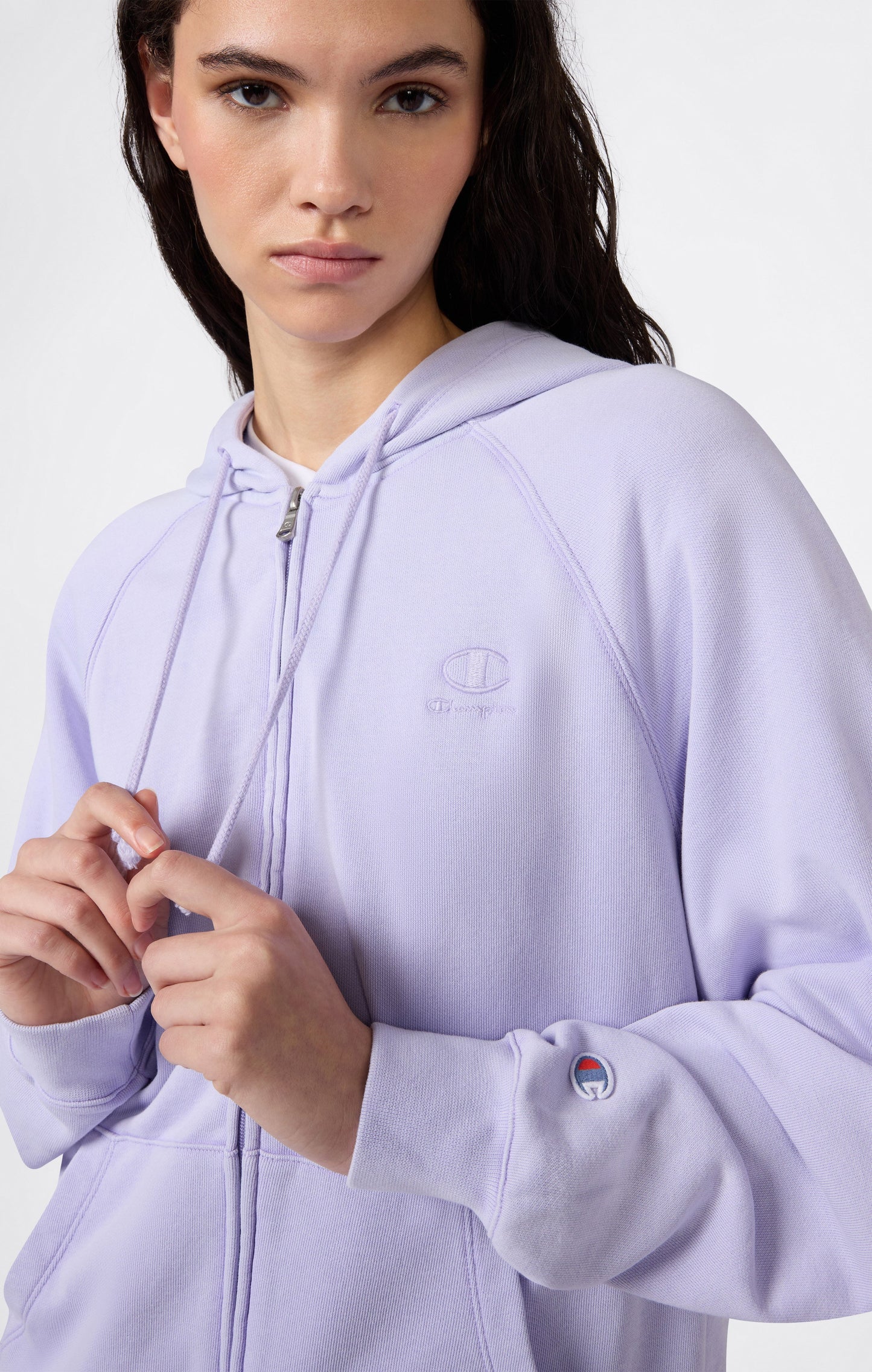 Women's Washed Effect Full Zip Hoodie Icons
