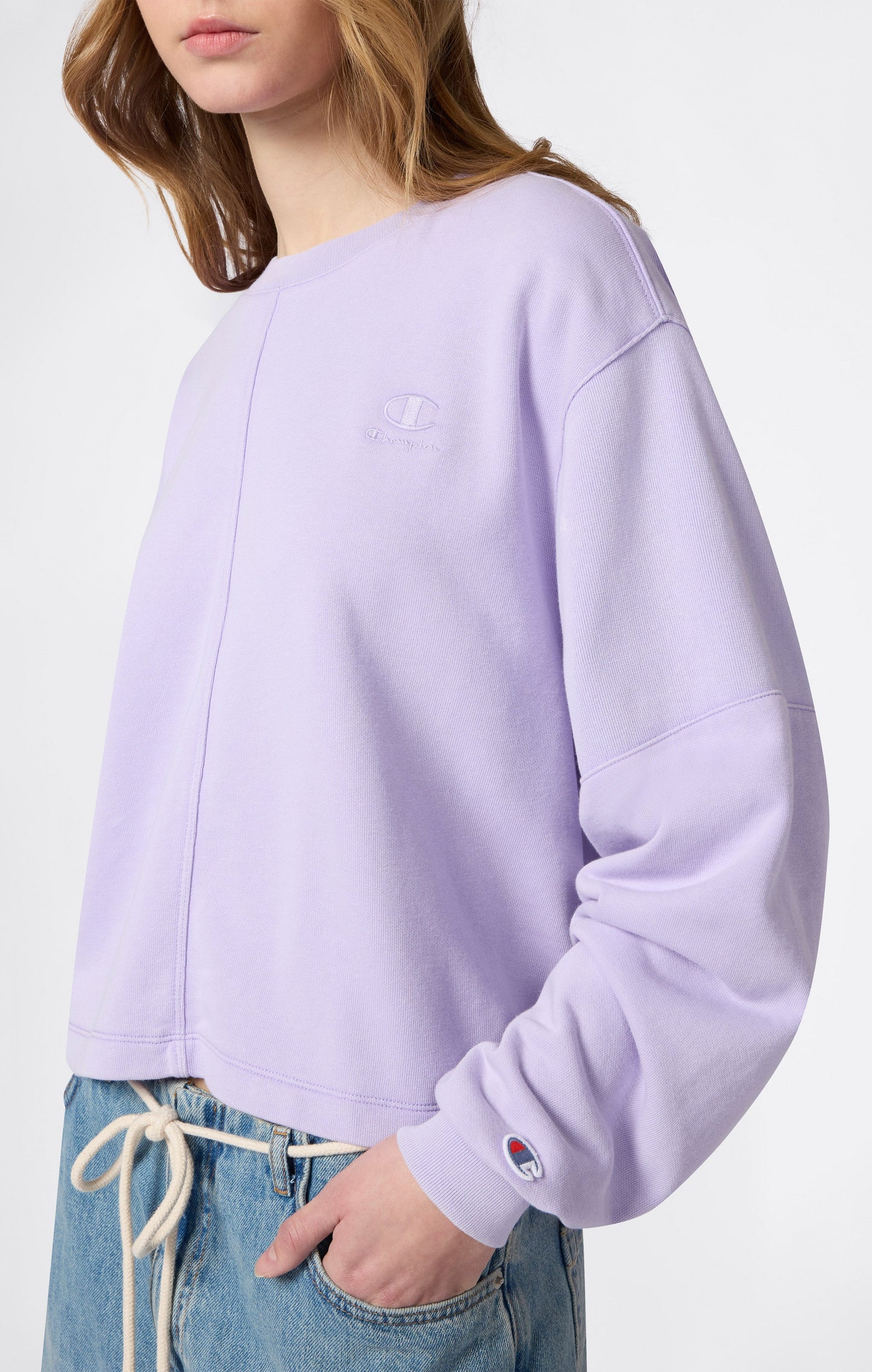 Women's Washed Effect Crewneck Sweatshirt Icons