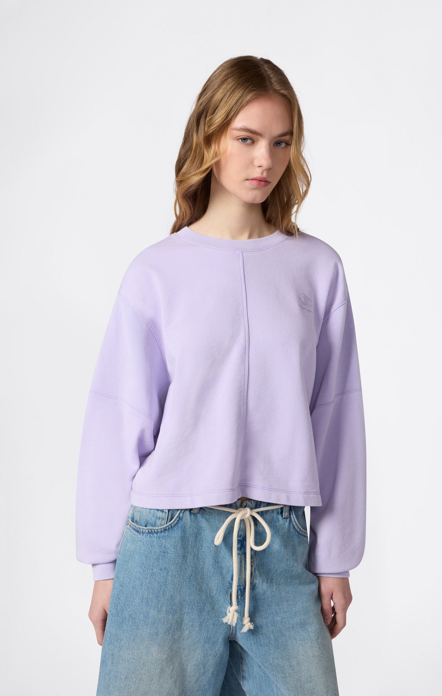 Women's Washed Effect Crewneck Sweatshirt Icons