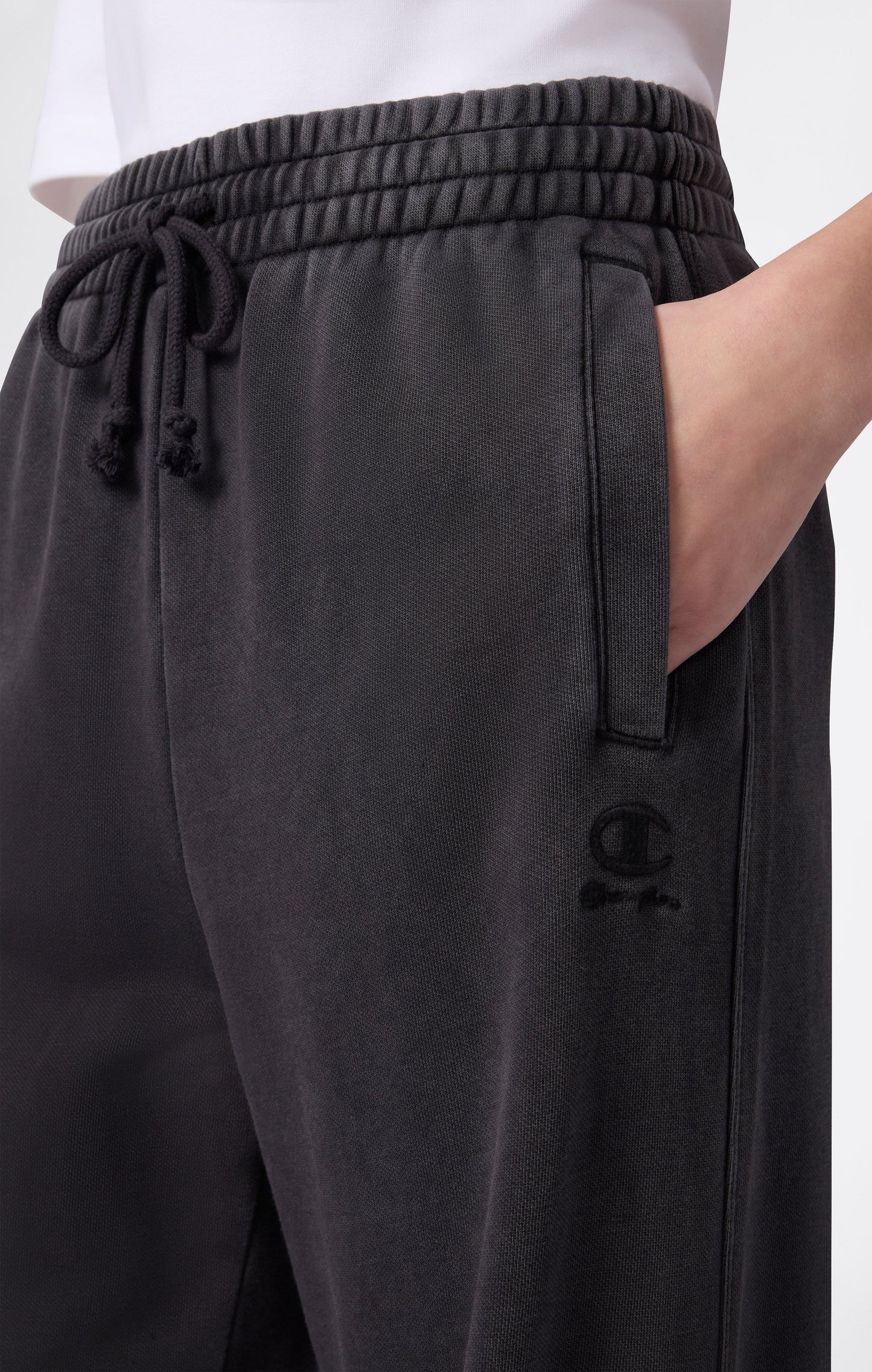 Damen Hose mit weitem Bein und Washed-Effekt-Icons
