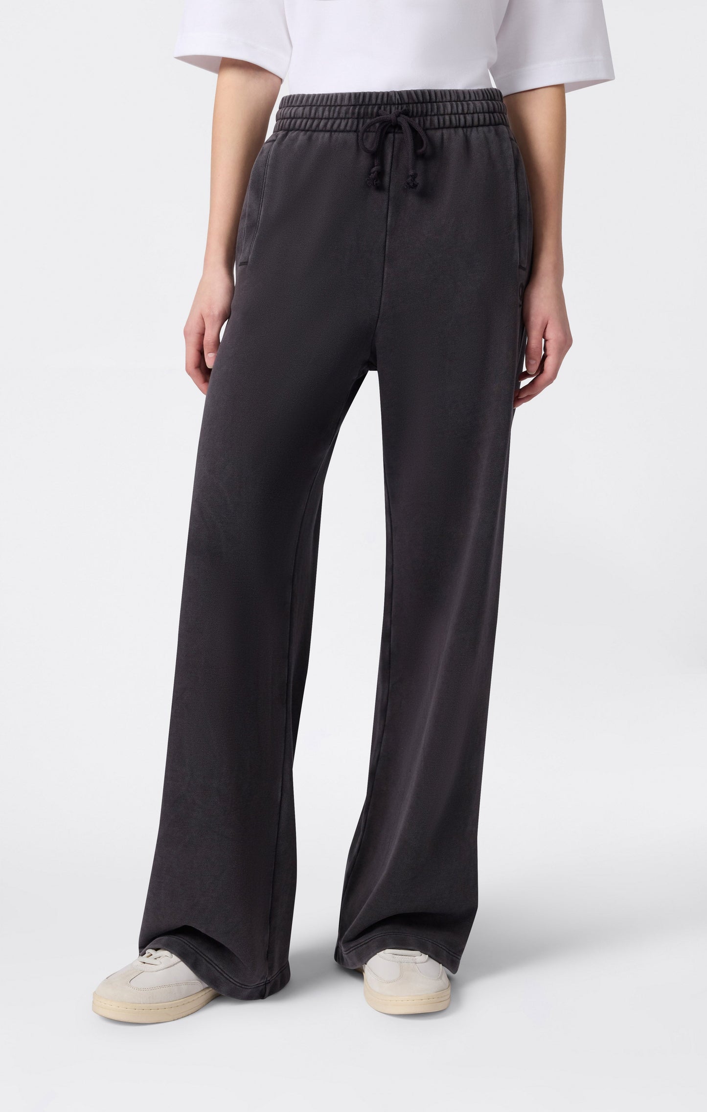 Damen Hose mit weitem Bein und Washed-Effekt-Icons