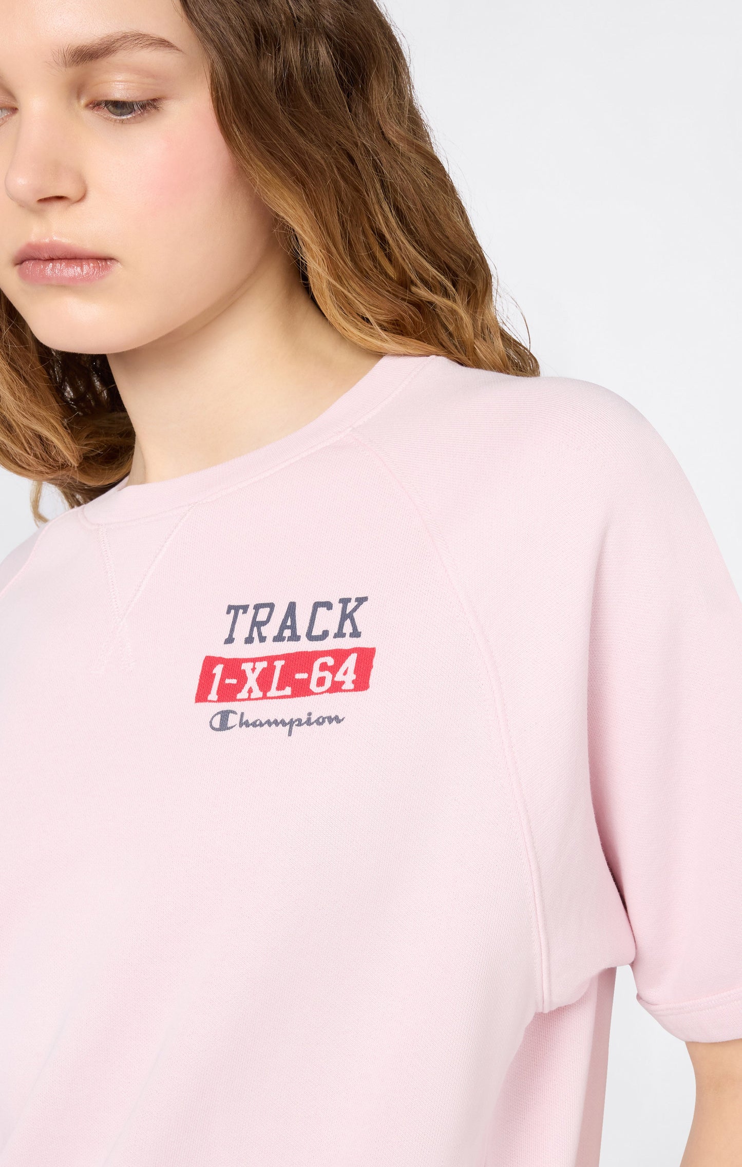 Women's Short Sleeve Crewneck Sweatshirt with Graphic