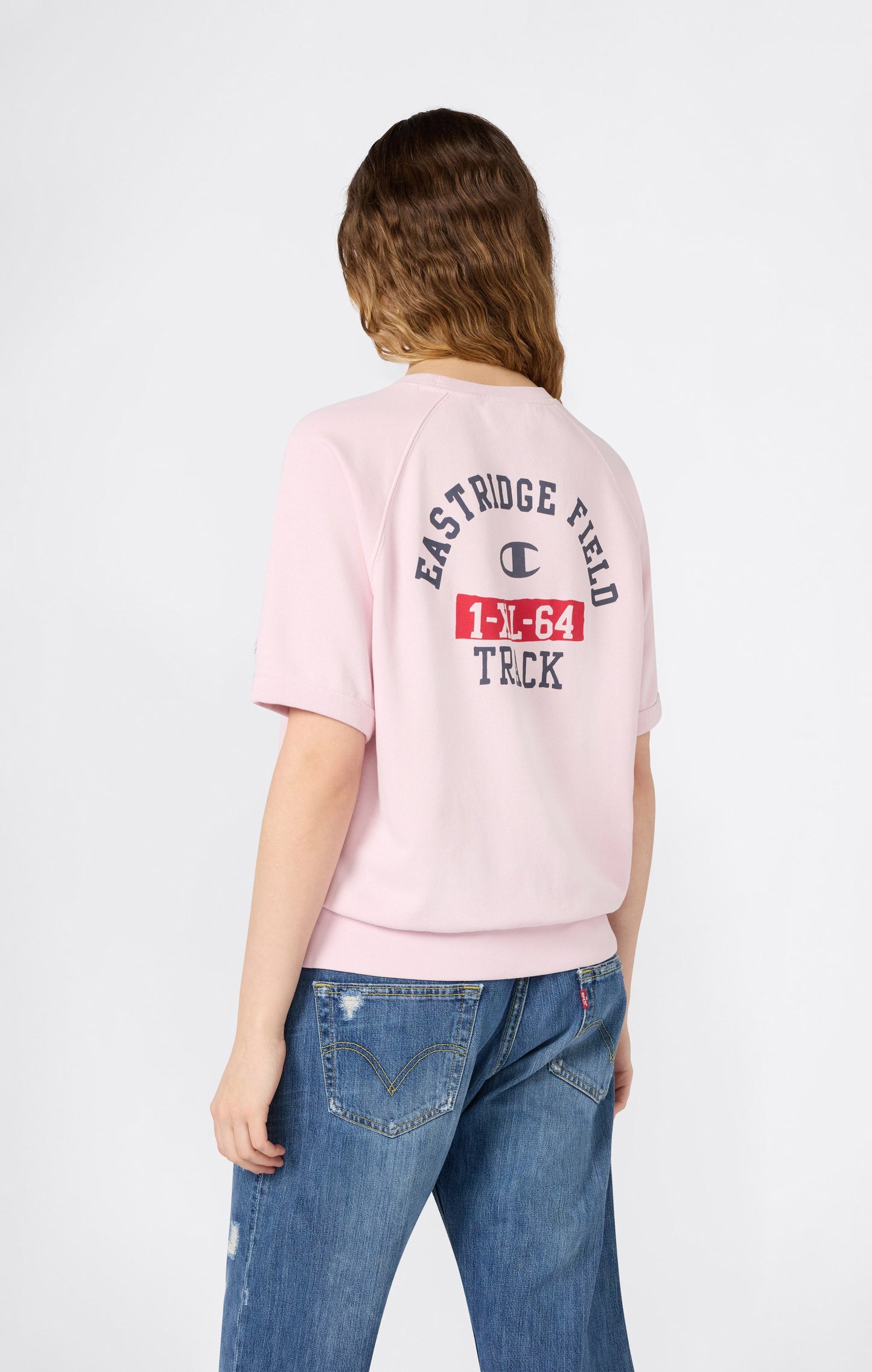 Women's Short Sleeve Crewneck Sweatshirt with Graphic